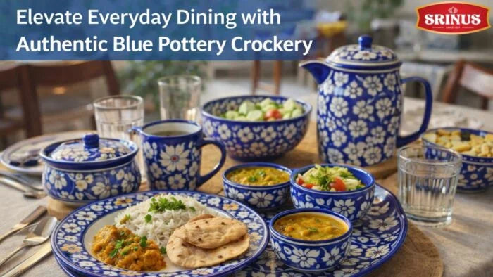Elevate Everyday Dining with Authentic Blue Pottery Crockery