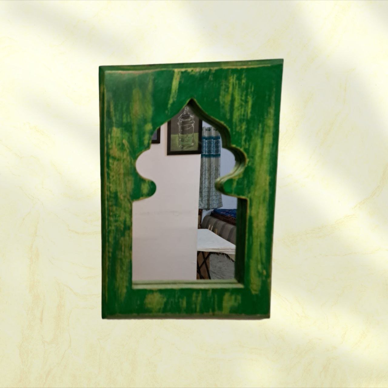 Elevate Your Space with a Handpainted Jharoka Mirror: A Timeless Piece of Art
