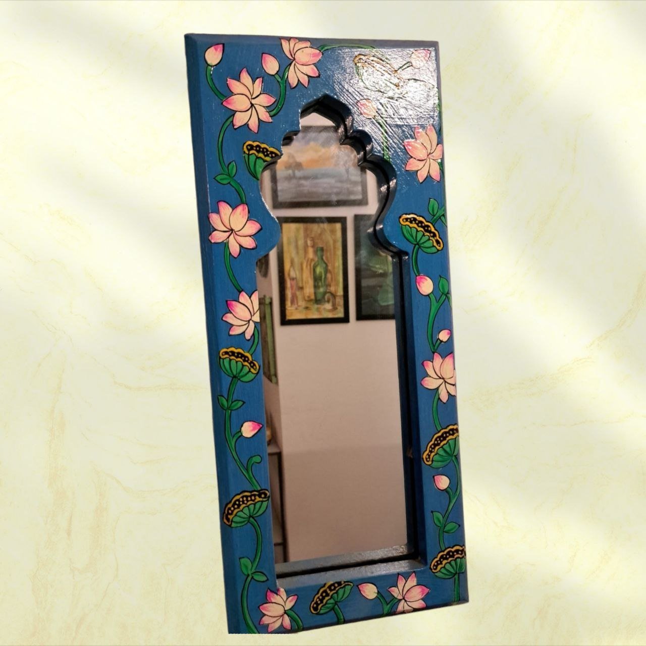 Elevate Your Space with a Handpainted Jharoka Mirror: A Timeless Piece of Art
