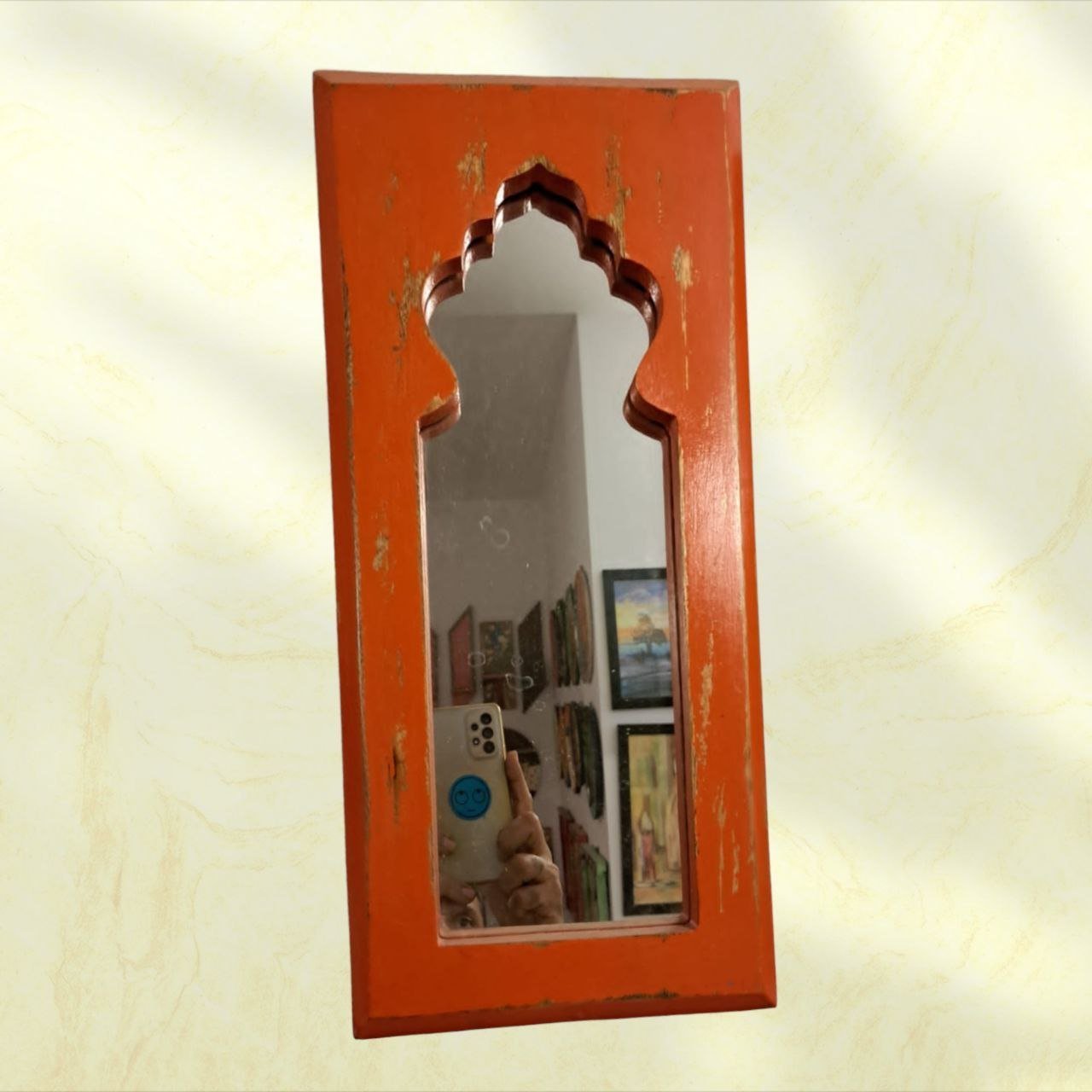 Elevate Your Space with a Handpainted Jharoka Mirror: A Timeless Piece of Art