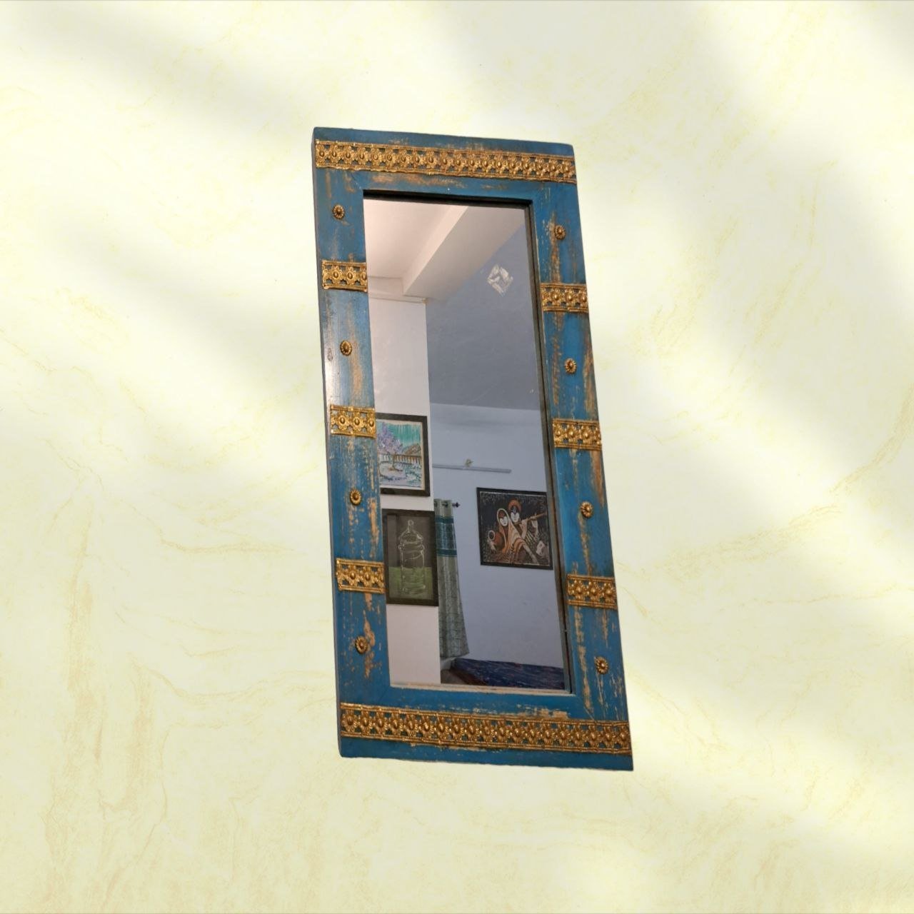 Elevate Your Space with a Handpainted Jharoka Mirror: A Timeless Piece of Art