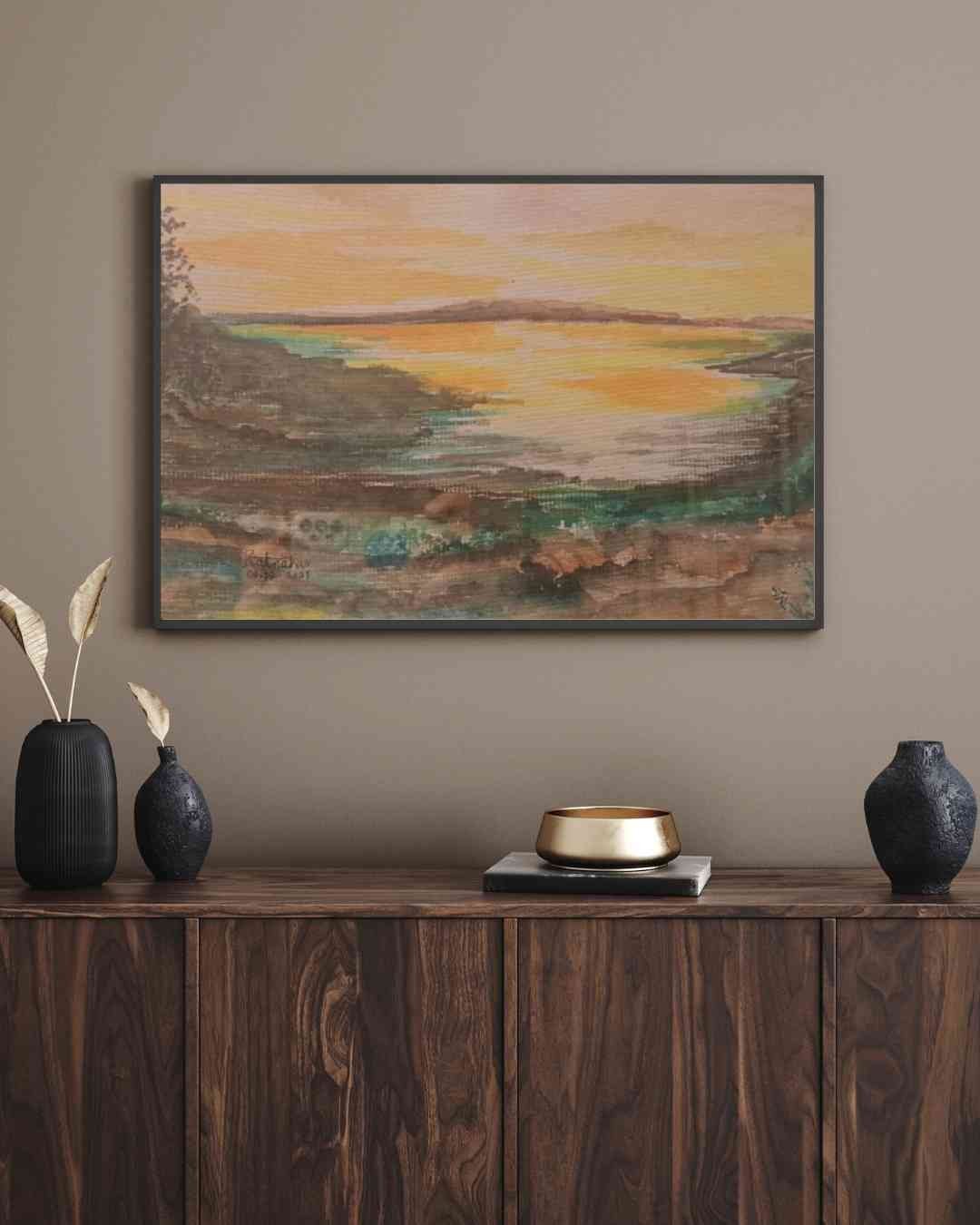 Watercolor Paintings: Authentic Indian Handmade Art (Landscape)