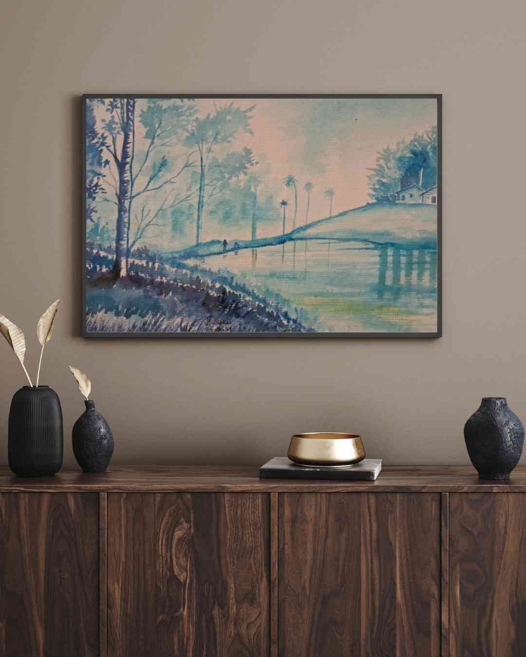 Watercolor Paintings: Authentic Indian Handmade Art (Landscape)