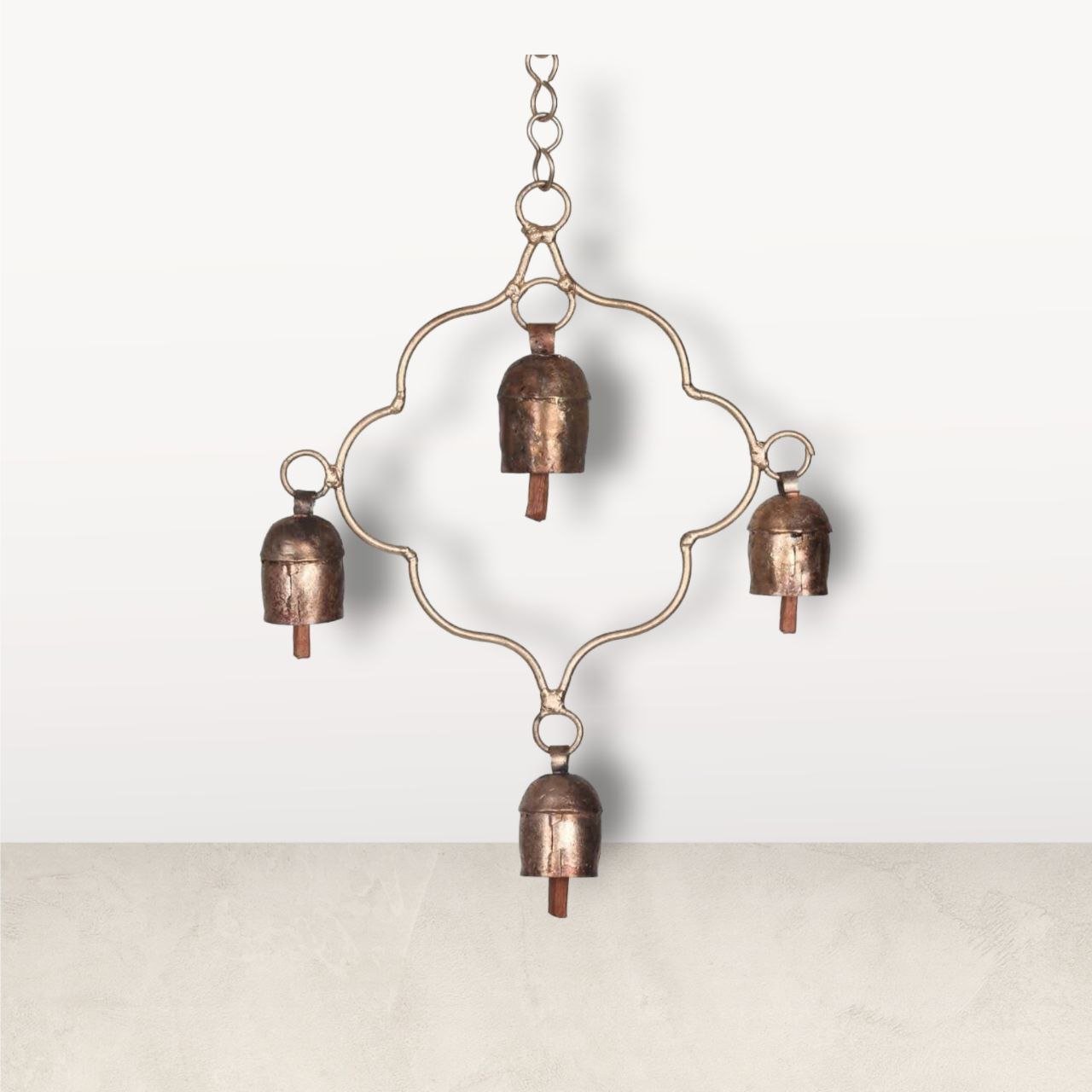 Ethnic Metal Bells Hanging Made of Copper: Exotic Charm for Your Space