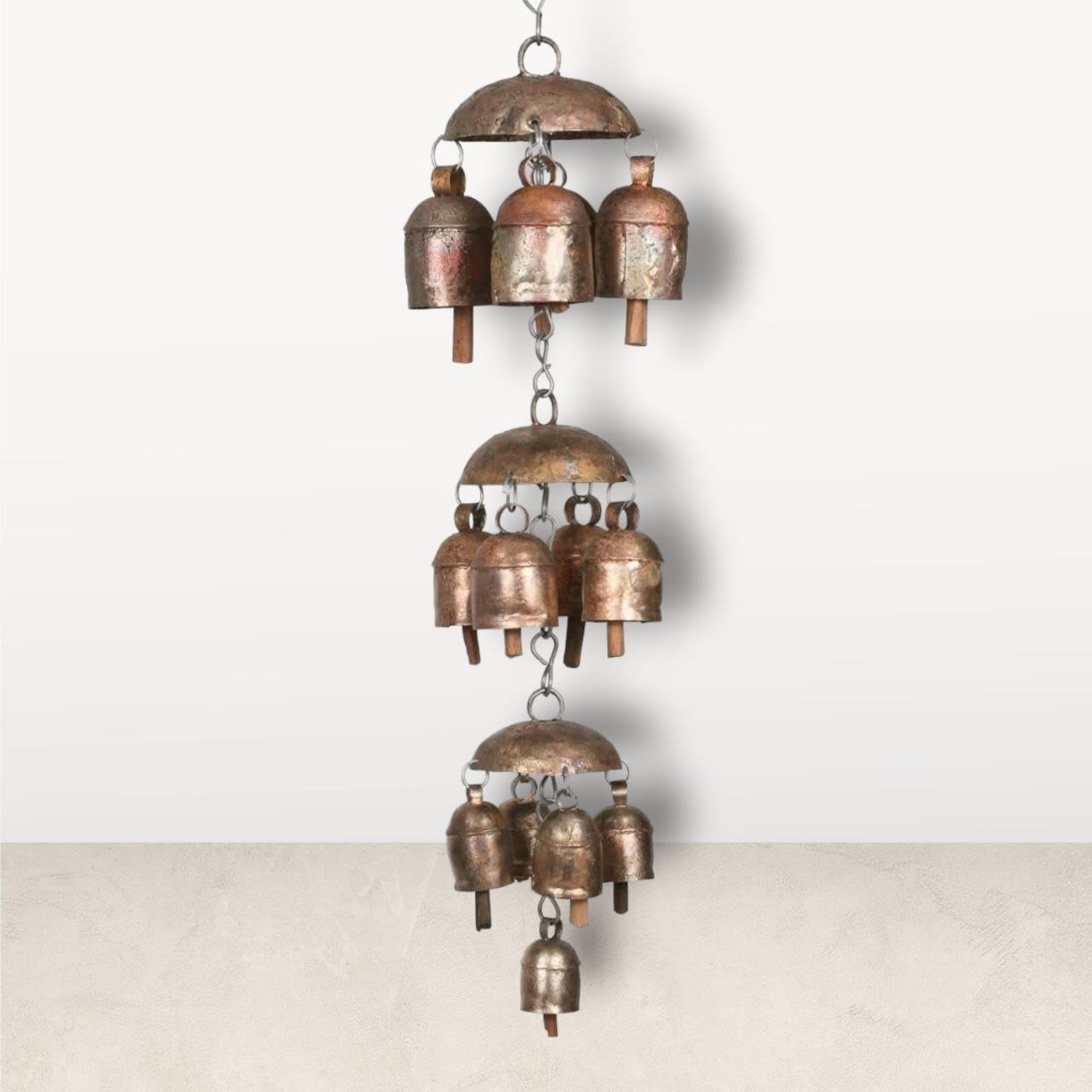 Ethnic Metal Bells Hanging Made of Copper: Exotic Charm for Your Space