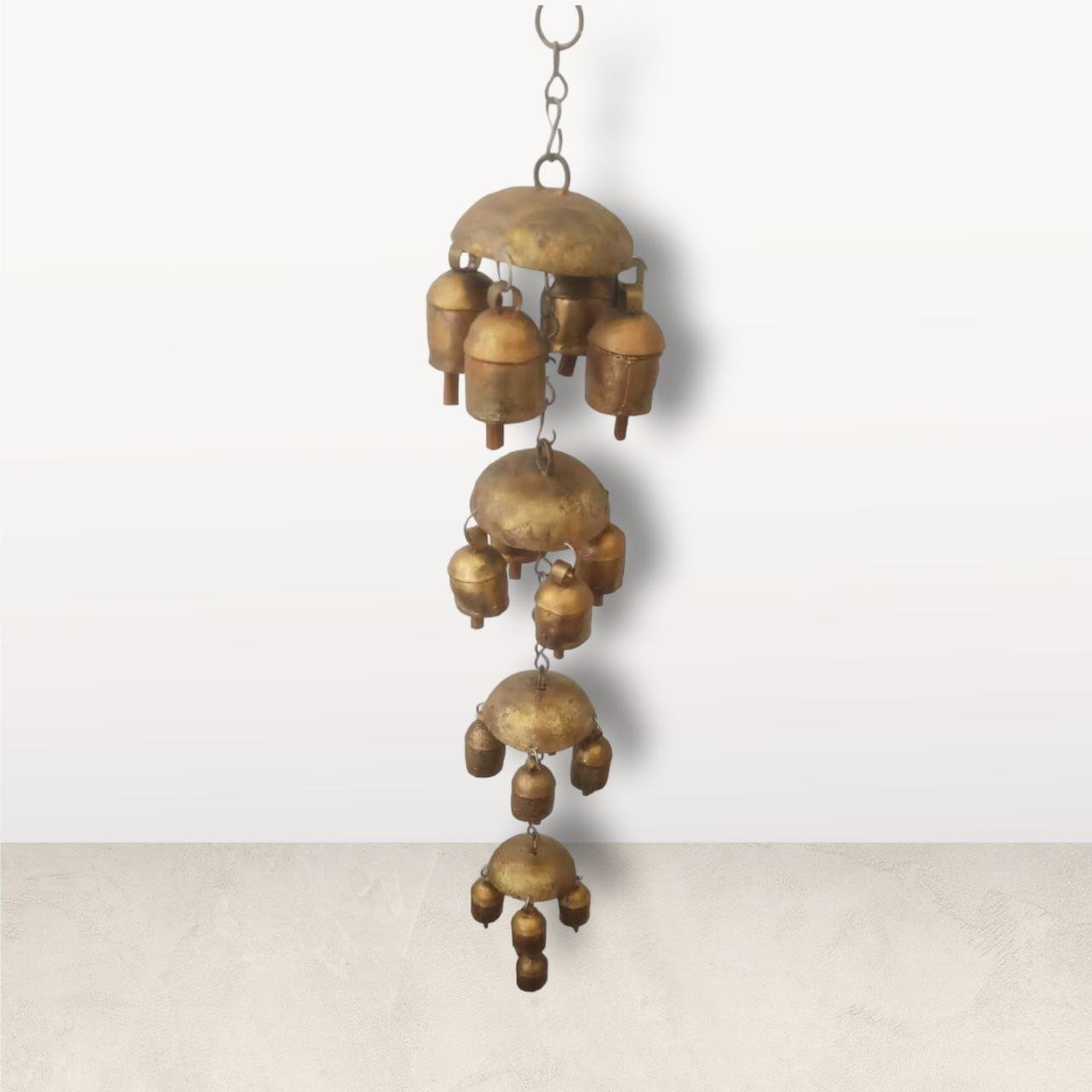 Ethnic Metal Bells Hanging Made of Copper: Exotic Charm for Your Space