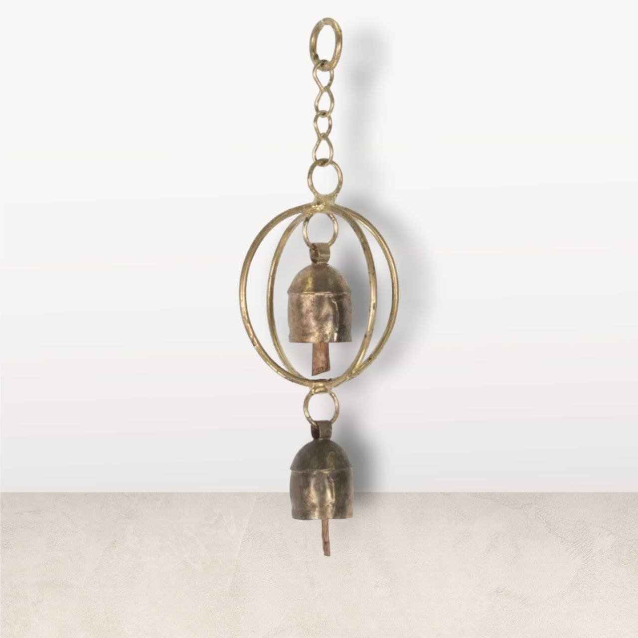Ethnic Metal Bells Hanging Made of Copper: Exotic Charm for Your Space