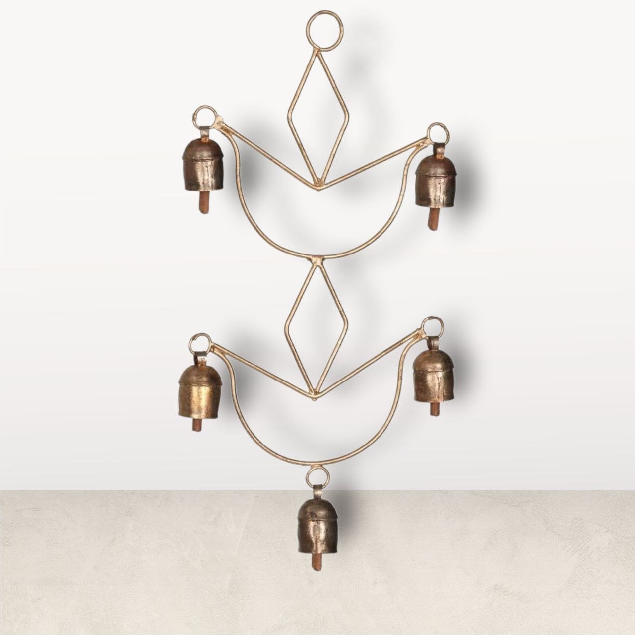 Ethnic Metal Bells Hanging Made of Copper: Exotic Charm for Your Space