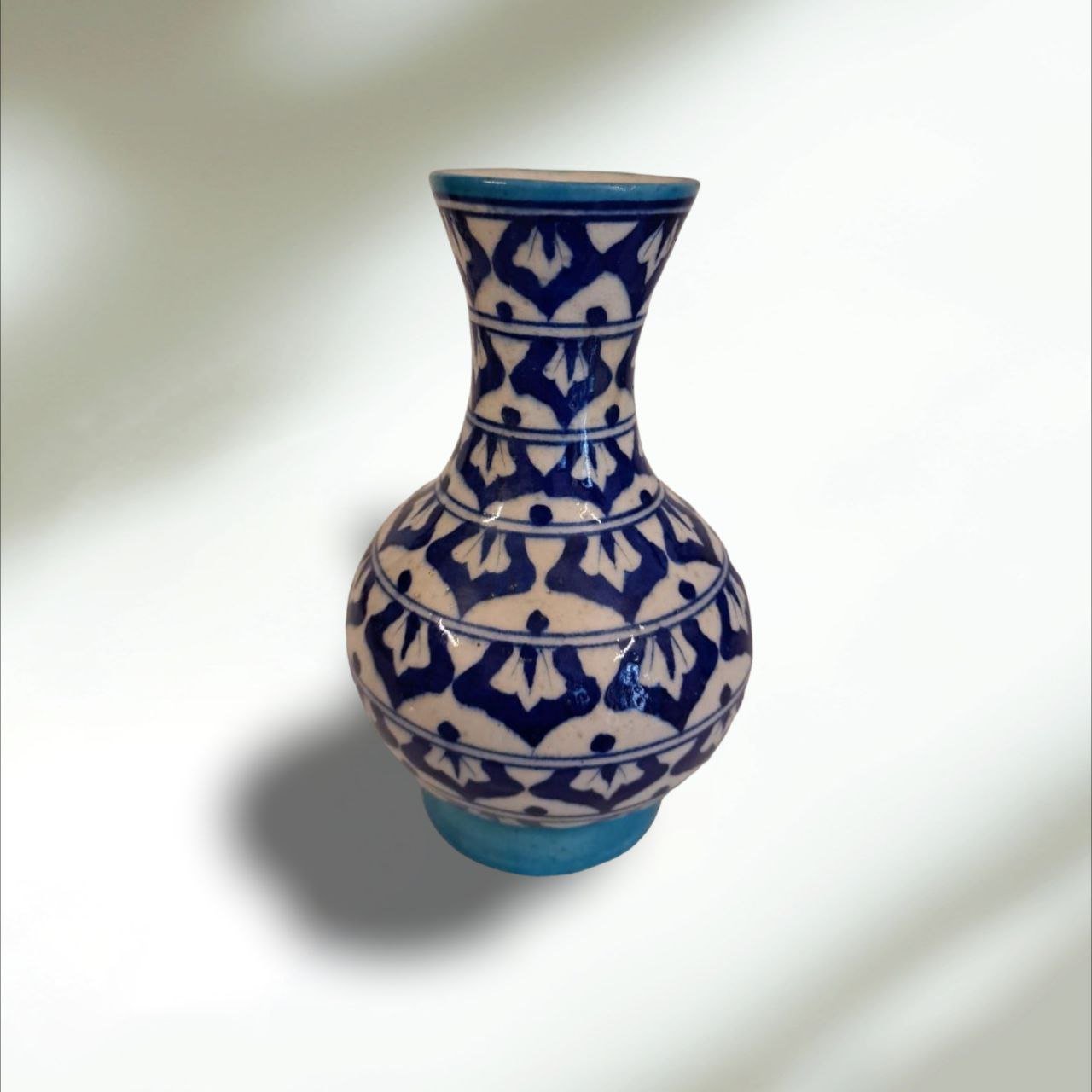 Blue Pottery Floral Vase