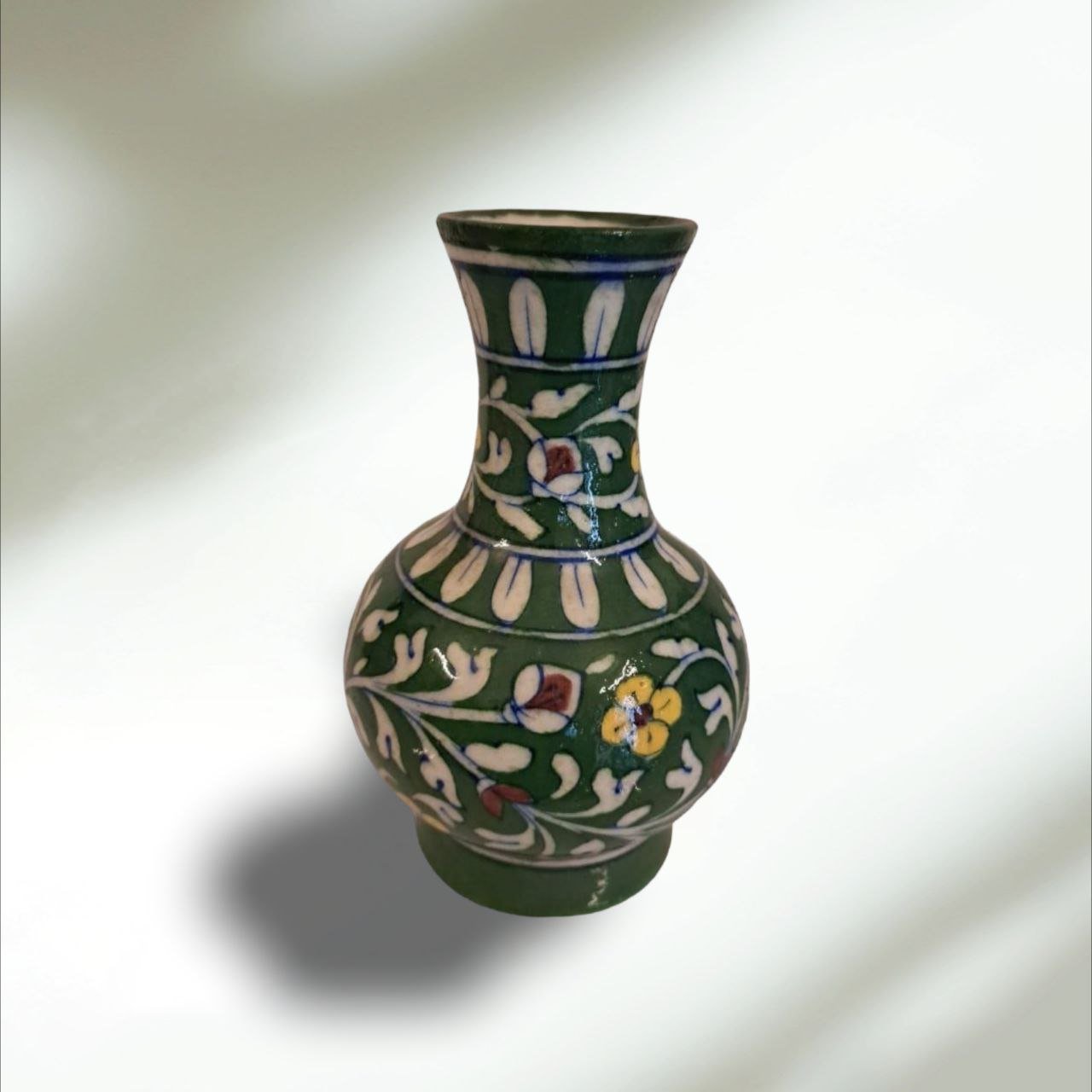 Blue Pottery Floral Vase