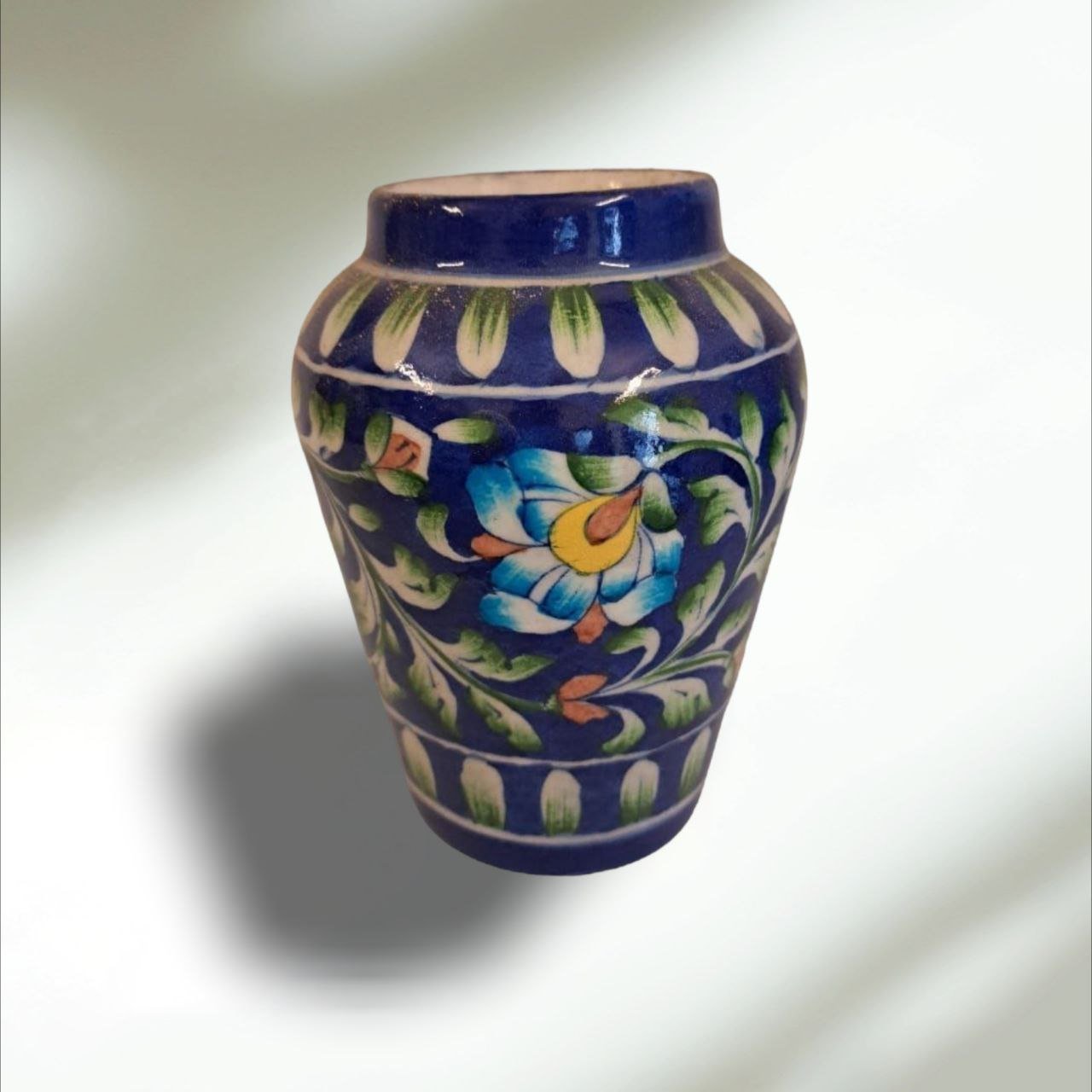 Blue Pottery Floral Design