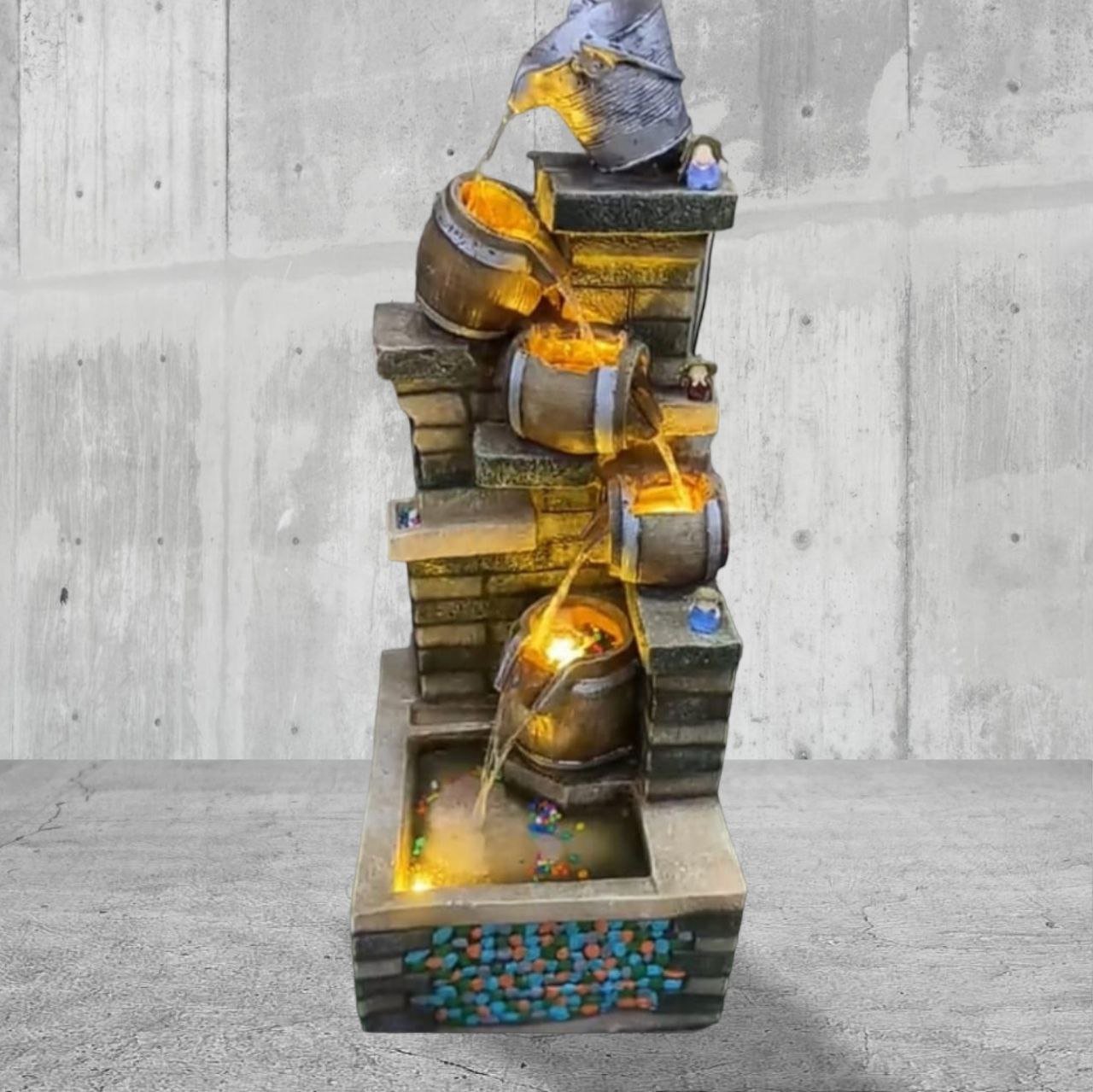 Bucket Fountain For Home Decor