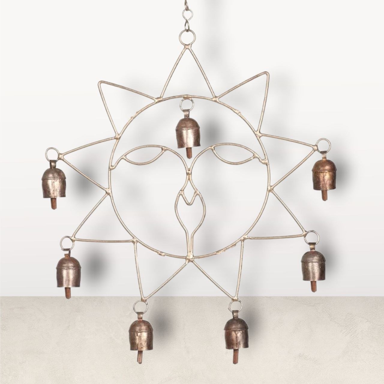 Ethnic Metal Bells Hanging Made of Copper: Exotic Charm for Your Space