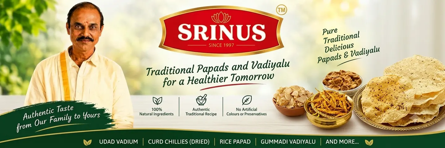 Srinu's Papads — traditional homemade pickles since 1997