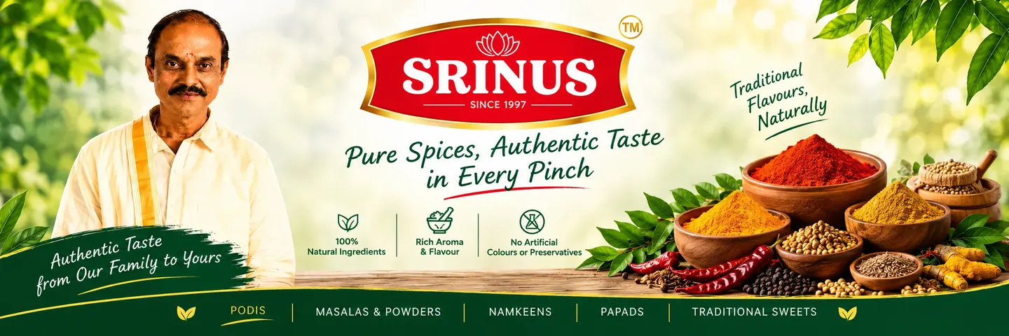 Srinu's Masalas & Powders — traditional homemade pickles since 1997