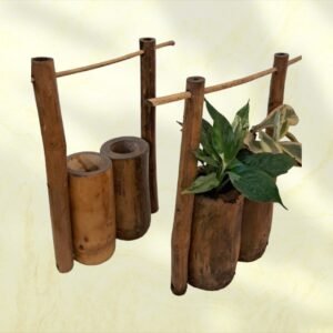 Bamboo Planter: Double Well Planter