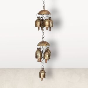 Ethnic Metal Bells Hanging Made of Copper: Exotic Charm for Your Space