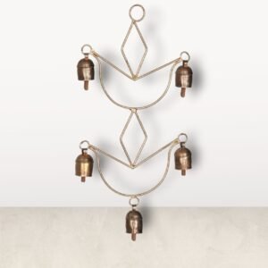 Ethnic Metal Bells Hanging Made of Copper: Exotic Charm for Your Space