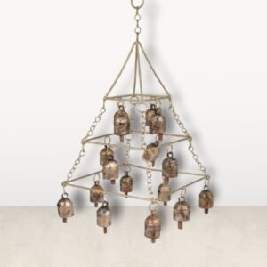 Ethnic Metal Bells Hanging Made of Copper: Exotic Charm for Your Space