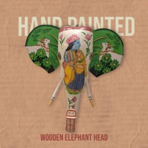 Hand Painted Wooden Elephant Head: Exquisite Décor for Your Space