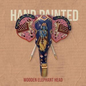 Hand Painted Wooden Elephant Head: Exquisite Décor for Your Space