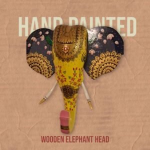 Hand Painted Wooden Elephant Head: Exquisite Décor for Your Space