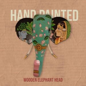 Hand Painted Wooden Elephant Head: Exquisite Décor for Your Space