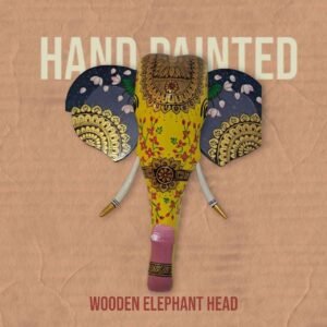 Hand Painted Wooden Elephant Head: Exquisite Décor for Your Space