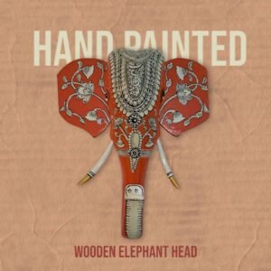 Hand Painted Wooden Elephant Head: Exquisite Décor for Your Space