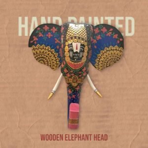 Hand Painted Wooden Elephant Head: Exquisite Décor for Your Space