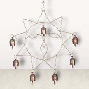 Ethnic Metal Bells Hanging Made of Copper: Exotic Charm for Your Space